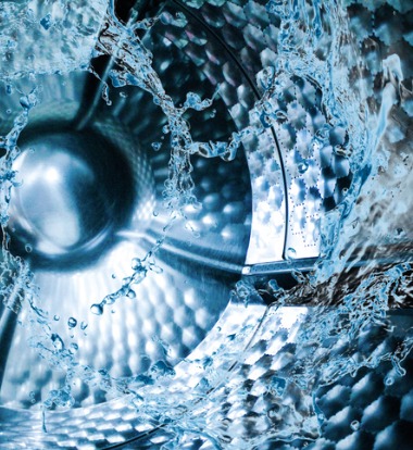 Interior of Commercial Washers for Laundromats
