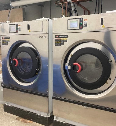 Front-loading Yamamoto industrial washing machines